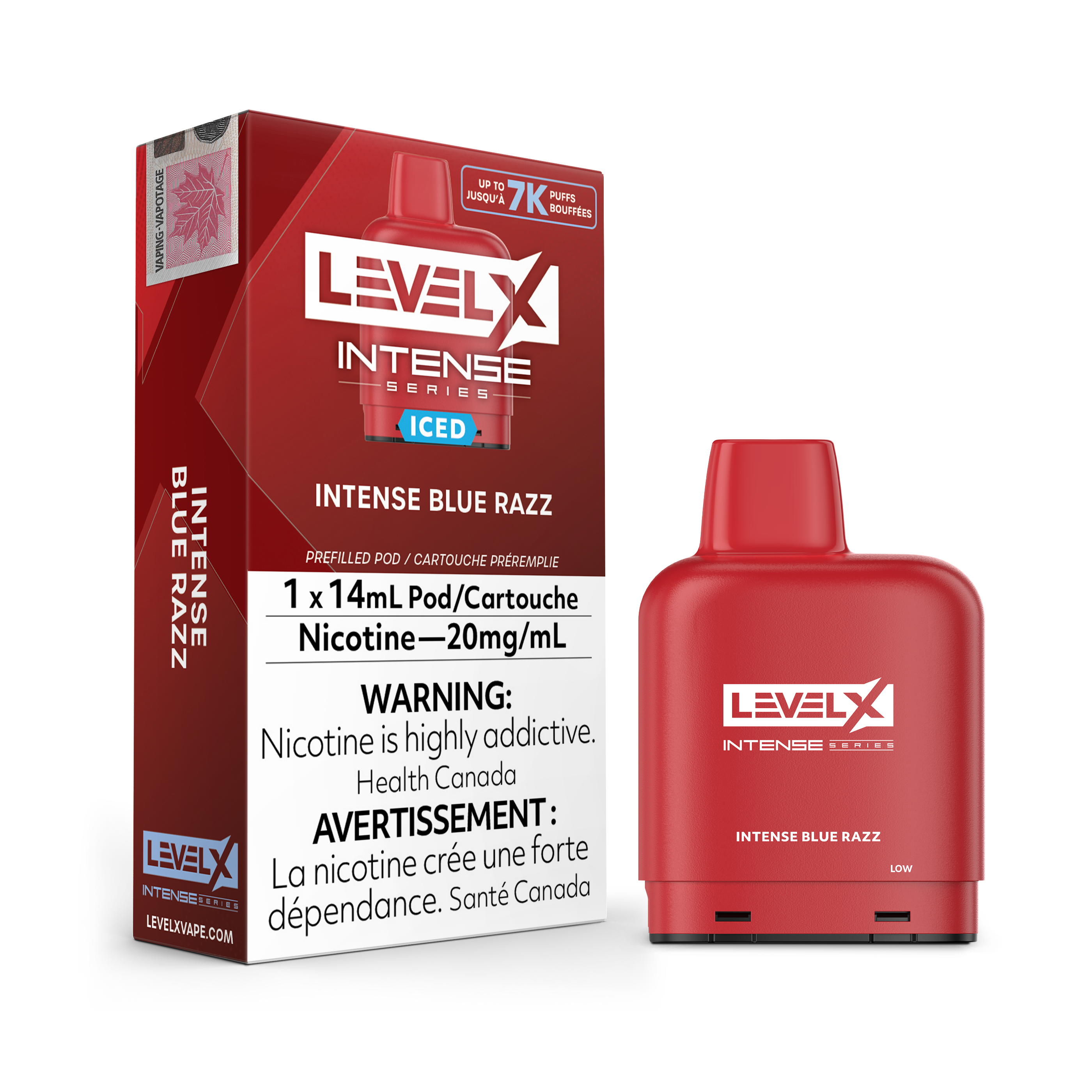 Level X Intense 7k Pods - Blue Razz Iced