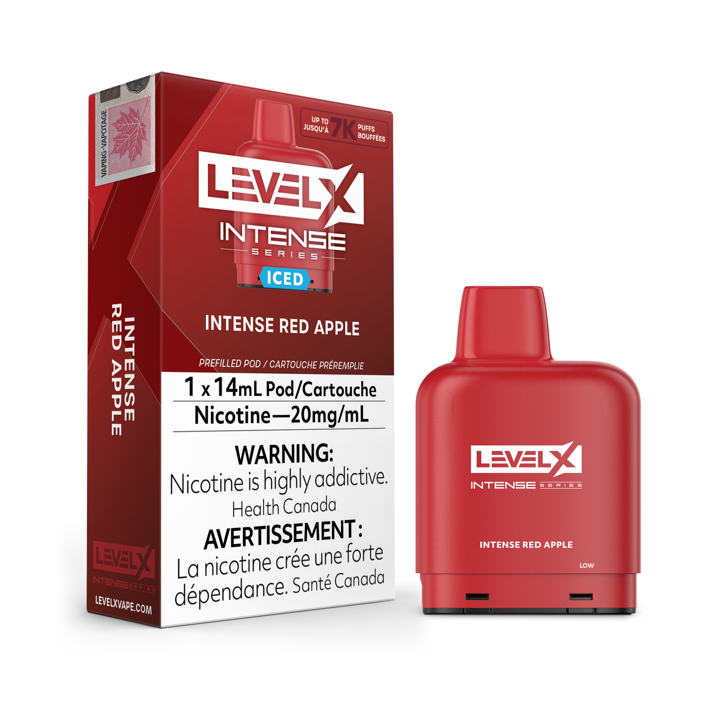 Level X Intense 7k Pods - Red Apple Iced