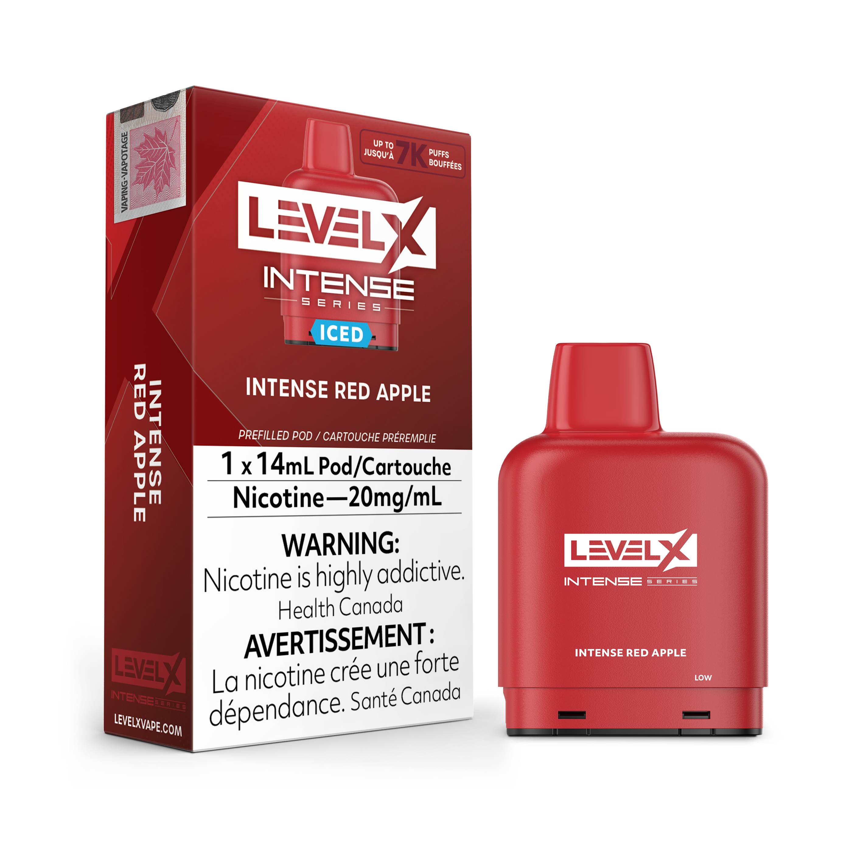 Level X Intense 7k Pods - Red Apple Iced