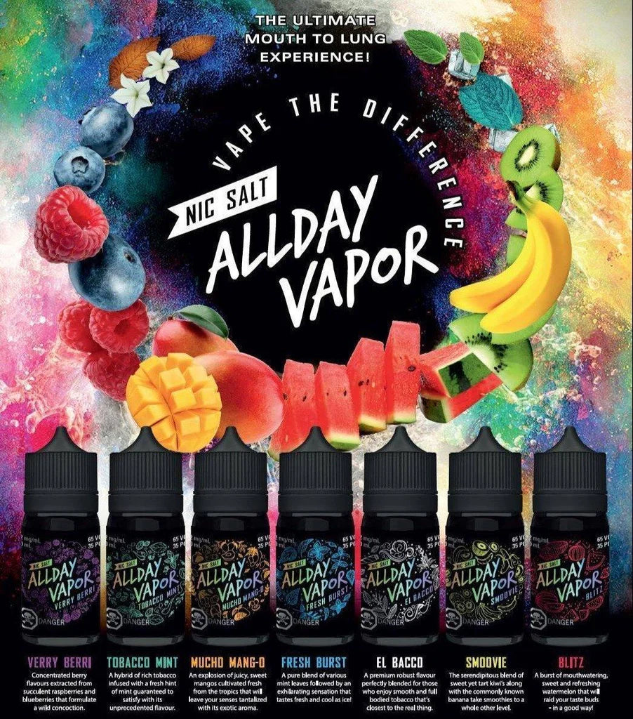 All Day Vapor E-liquid - 30mL SALTS