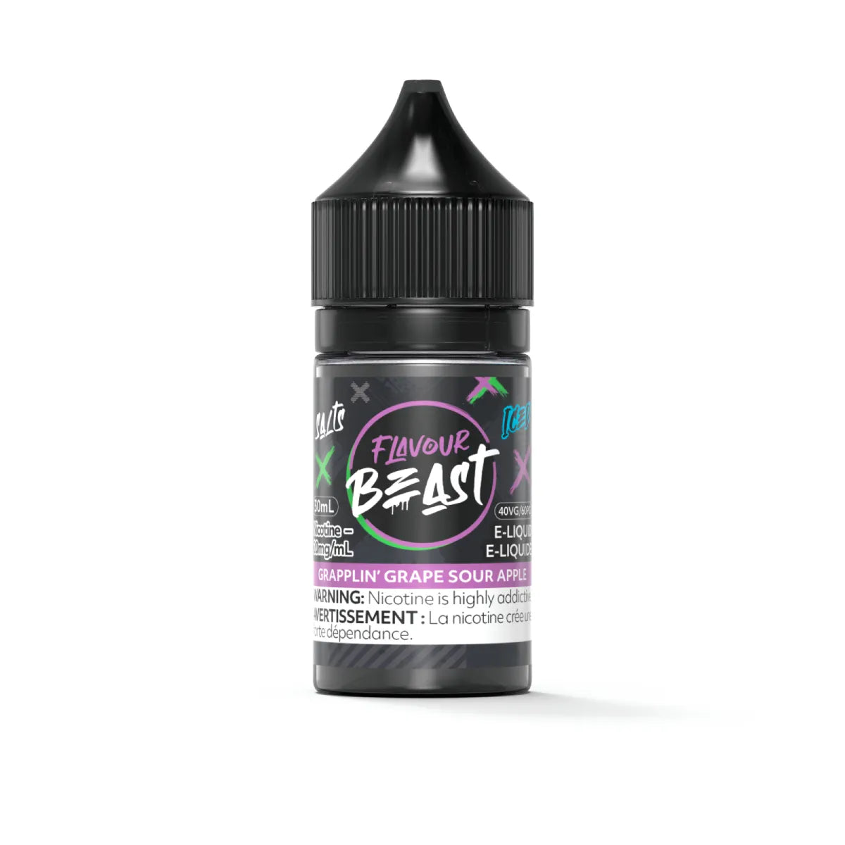 Flavour Beast Salt - Grapplin' Grape Sour Apple Iced