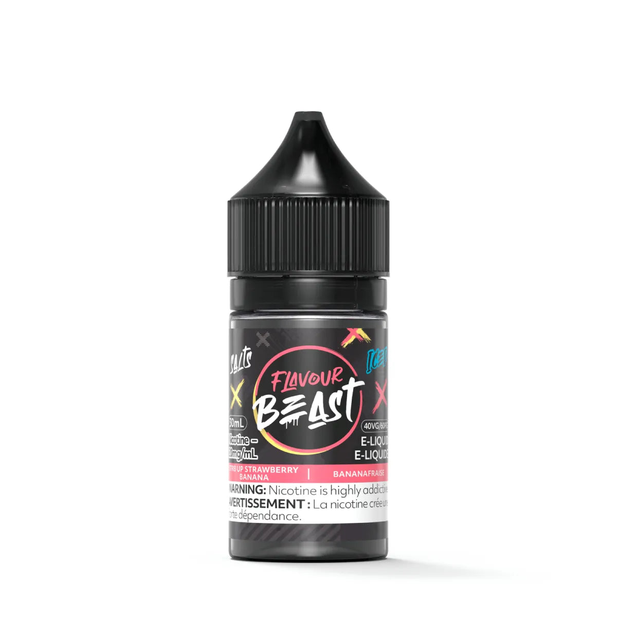 Flavour Beast Salt - STR8 UP Strawberry Banana Iced