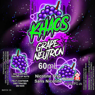 Khaos E-Liquid 60ml- Grape Neutron