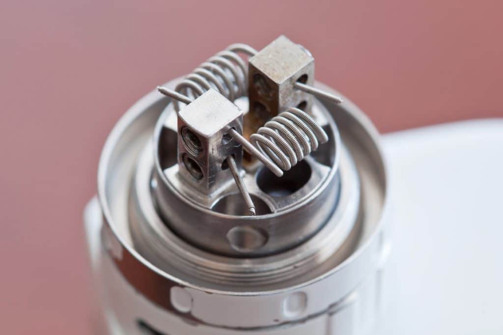 New clapton coil mounted in the electronic cigarette